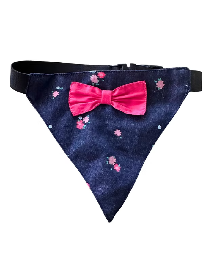 Floral Flare Denim Bandana